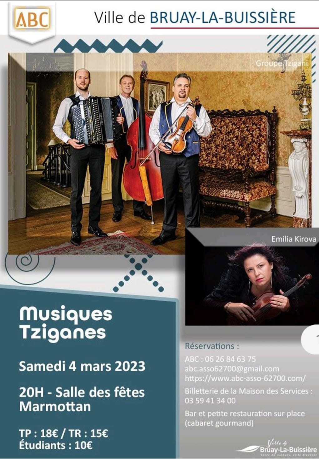 Сoncert Tzigane avec le groupe Tzigani.